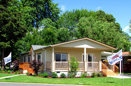 New Manufactured home with nice roof lines and carport on private land in Texas